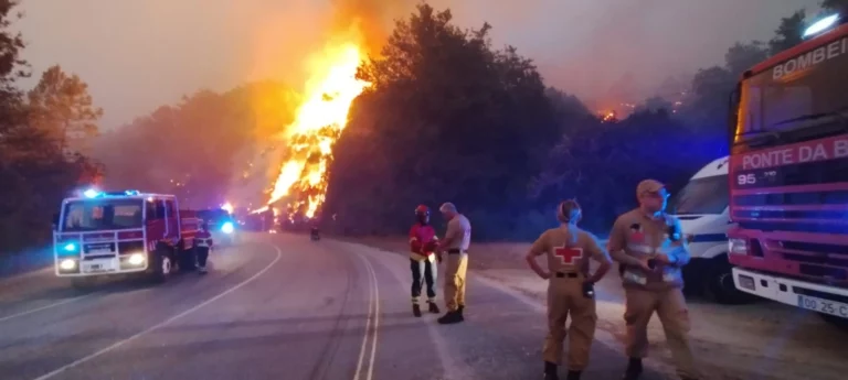 cruz-vermelha-portuguesa-e-bombeiros-em-resposta-a-incendio-rural-com-fogo-ativo-e-viaturas-de-emergencia-na-estrada